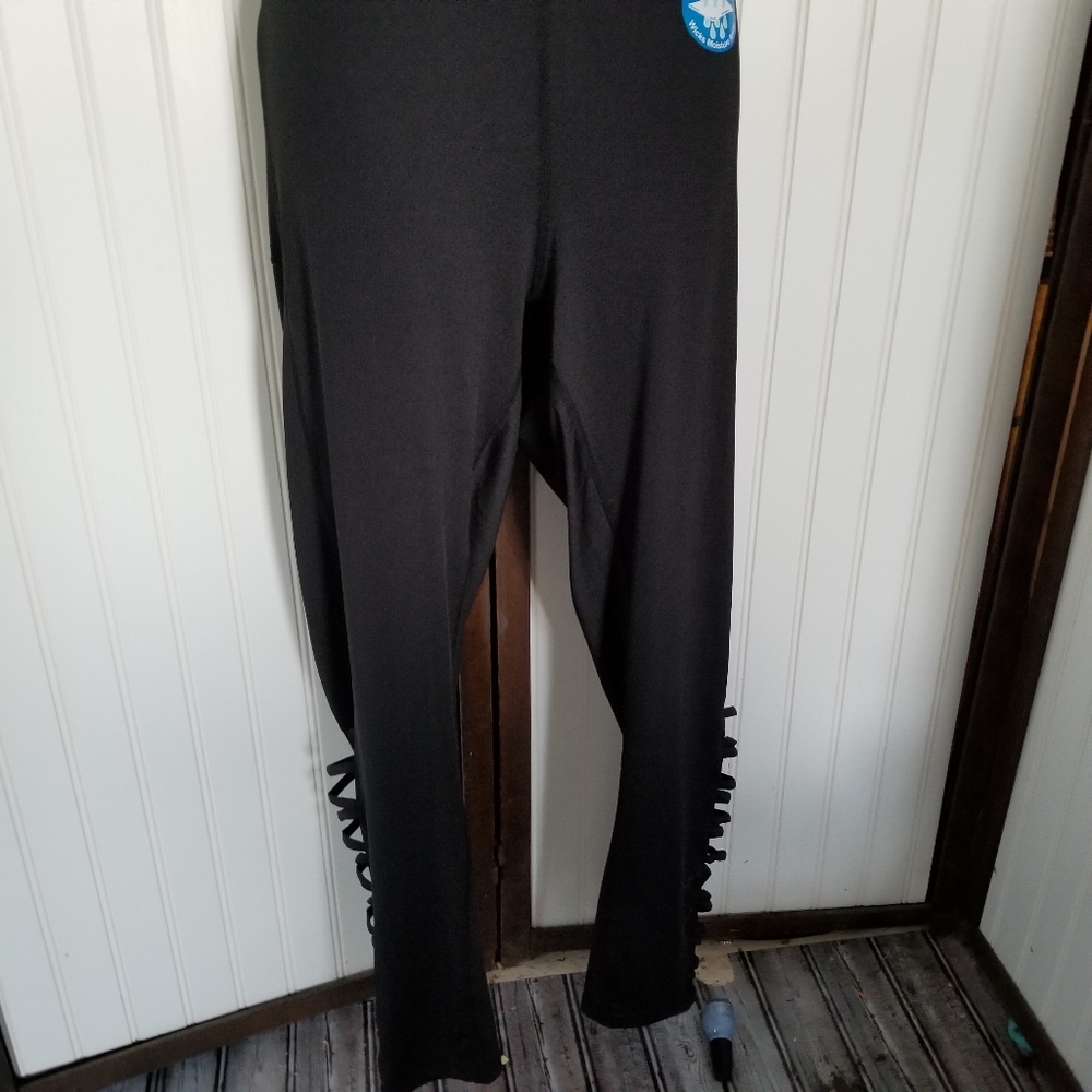 NWT Black cutout Leggings moto yoga pants 3X 22/24